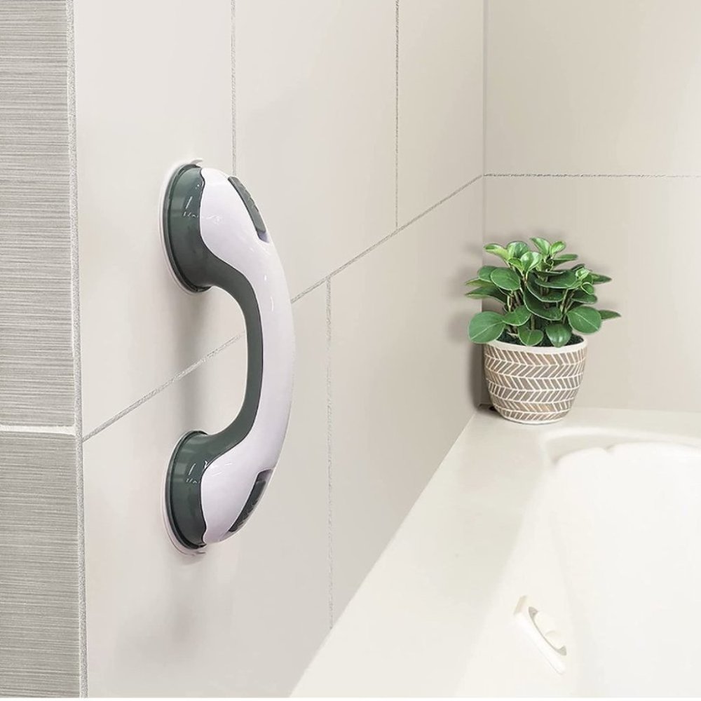 NLAAHCE Shower Handle - 12” Grab Bars for Bathroom, Ultra Grip Dual Locking Safe